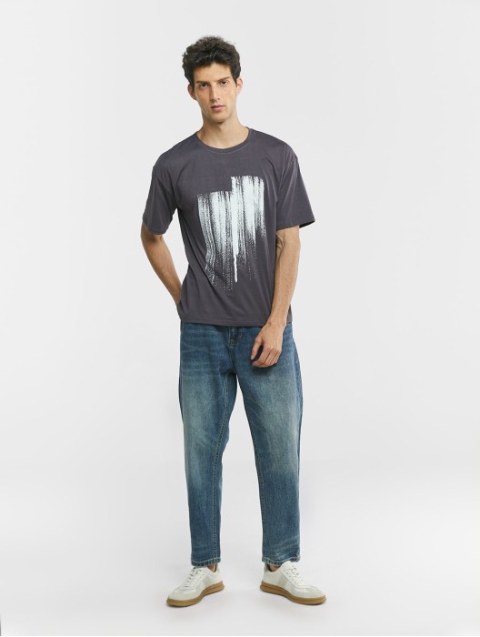 Vintage Washed Tapered Jeans