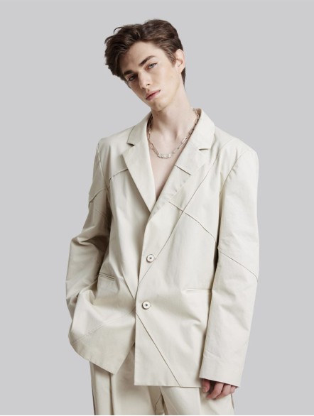 Cotton Criss-Cross Blazer