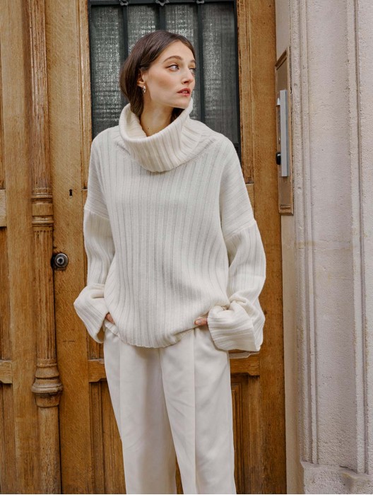 Cozy Cowl Neck Wool Sweater